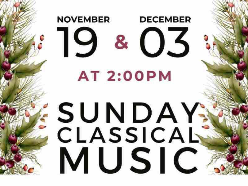 Sunday Classical Music Series - Nov 18 | Dec 3 at St. Andrews